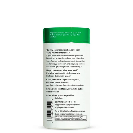 Удосконалена система ферментів Advanced Enzyme System Rapid Release Formula Rainbow Light 180 вегетаріанських капсул: ціни та характеристики