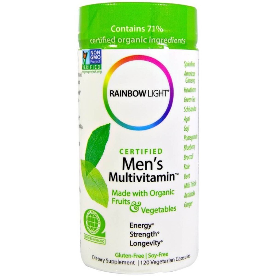 Мужские Мультивитамины Rainbow Light 120 вегетарианских капсул: цены и характеристики
