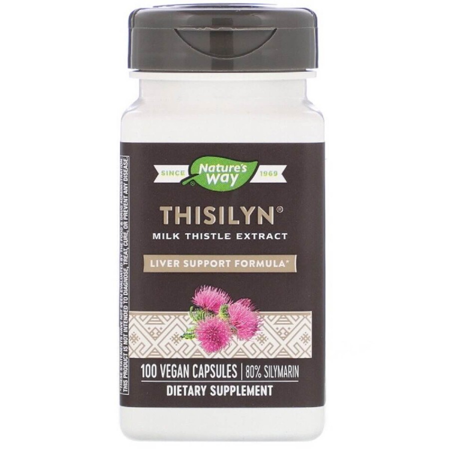 Расторопша экстракт Thisilyn Milk Thistle Liver Support Formula Nature's Way 100 вегетарианских капсул: цены и характеристики