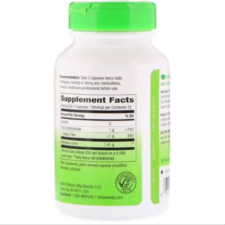 Корень астрагала Astragalus Root Nature's Way 470 mg 100 Капсул: цены и характеристики