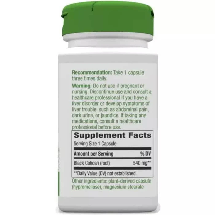 Клопогон 540 мг Black Cohosh Nature's Way 100 вегетаріанських капсул: ціни та характеристики