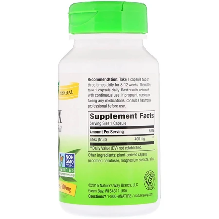 Витекс Vitex Fruit 400 mg Nature's Way 100 Капсул: цены и характеристики