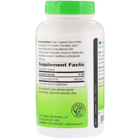 Витекс Авраамово дерево 400 mg Nature's Way 320 Капсул: цены и характеристики