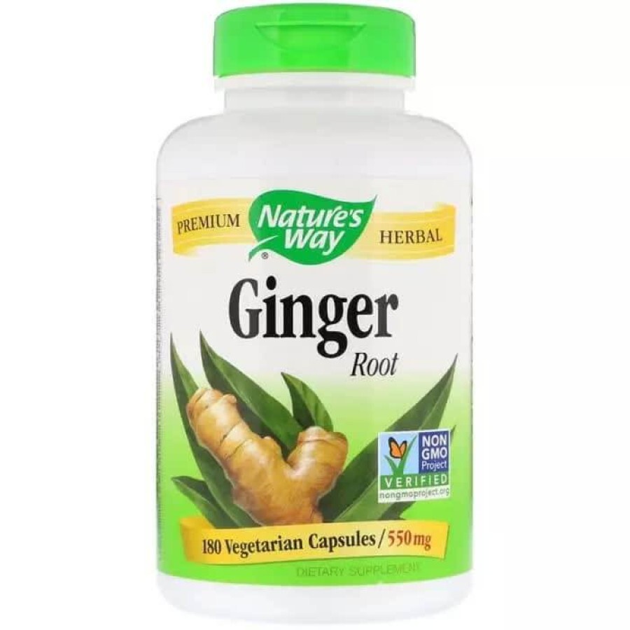 Корінь імбиру Ginger Root Nature's Way 550 мг 180 капсул: ціни та характеристики