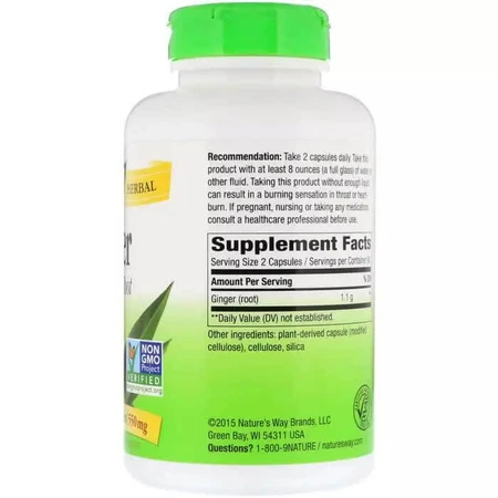 Корень имбиря Ginger Root Nature's Way 550 мг 180 капсул: цены и характеристики