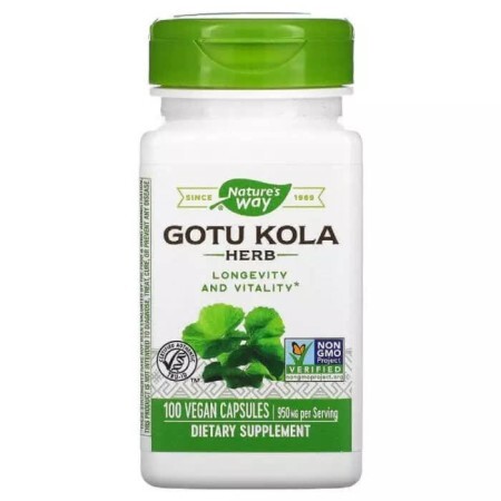 Готу кола 950 мг Gotu Kola Nature's Way 100 вегетаріанських капсул