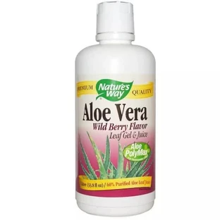 Алое Вера гель і сік Aloe Vera Leaf Gel & Juice Wild Berry Flavor Nature's Way 1000 мл смак лісової ягоди