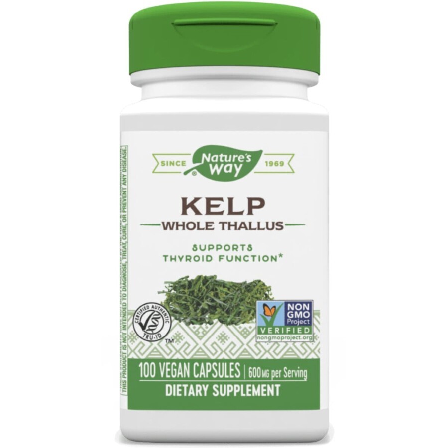 Ламинария Kelp Nature's Way 600 мг 100 капсул: цены и характеристики