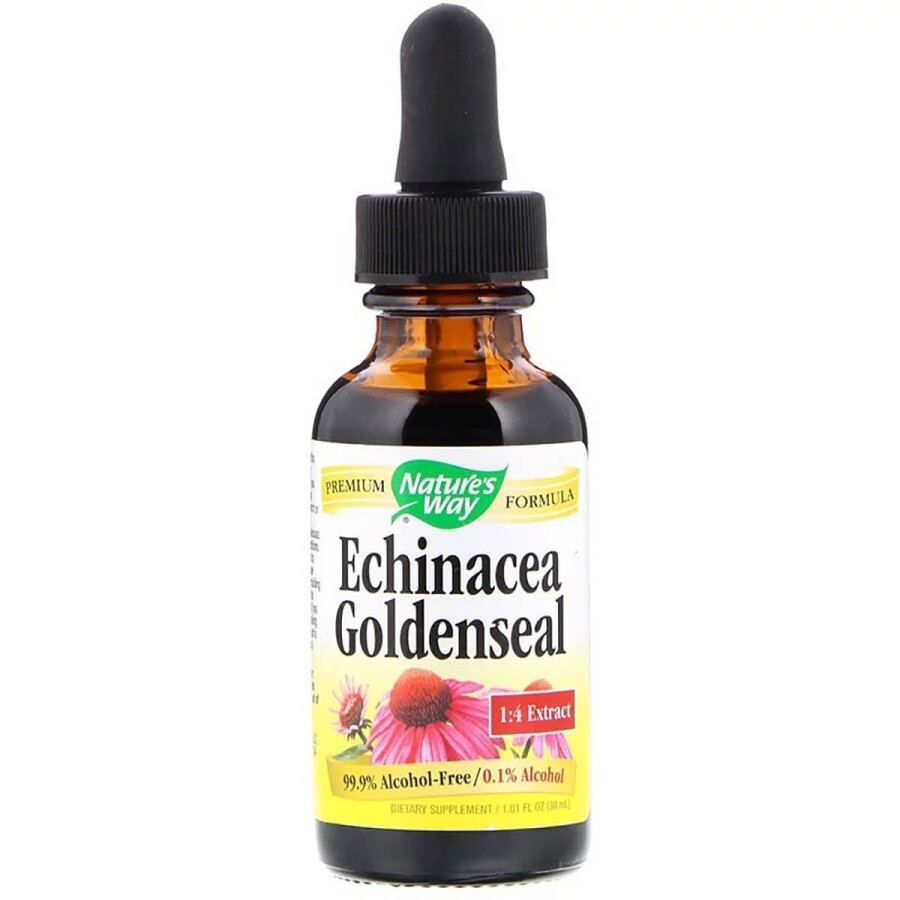 Ехінацея і Гідрастіс Echinacea Goldenseal Nature's Way без спирту 30 мл: ціни та характеристики