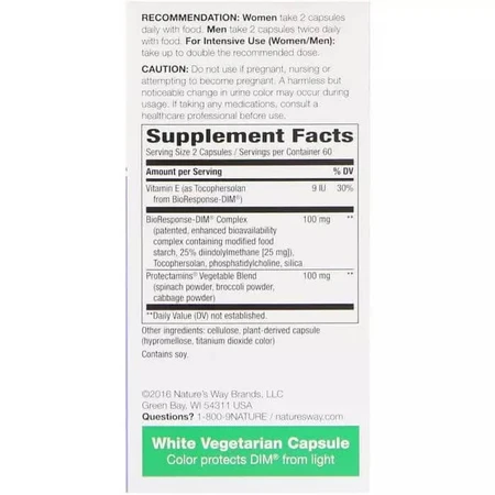 Метаболізм естрогенів DIM-plus Estrogen Metabolism Nature's Way 120 капсул: ціни та характеристики