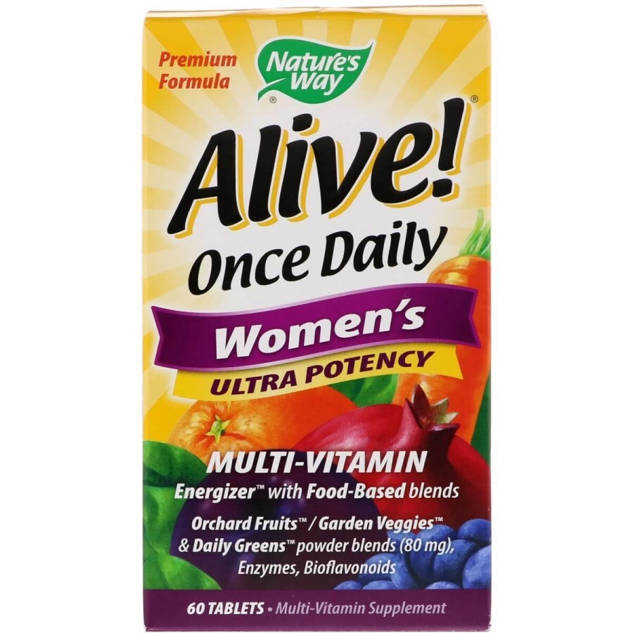Мультивітаміни для жінок Nature's Way Alive! Ultra Potency Multi-Vitamin 60 Таблетки: ціни та характеристики