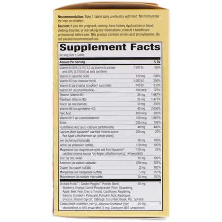 Мультивітаміни для жінок Nature's Way Alive! Ultra Potency Multi-Vitamin 60 Таблетки: ціни та характеристики