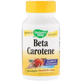 Бета Каротин (Витамин А) Beta Carotene Nature's Way 25 000МЕ 100 гелевых капсул