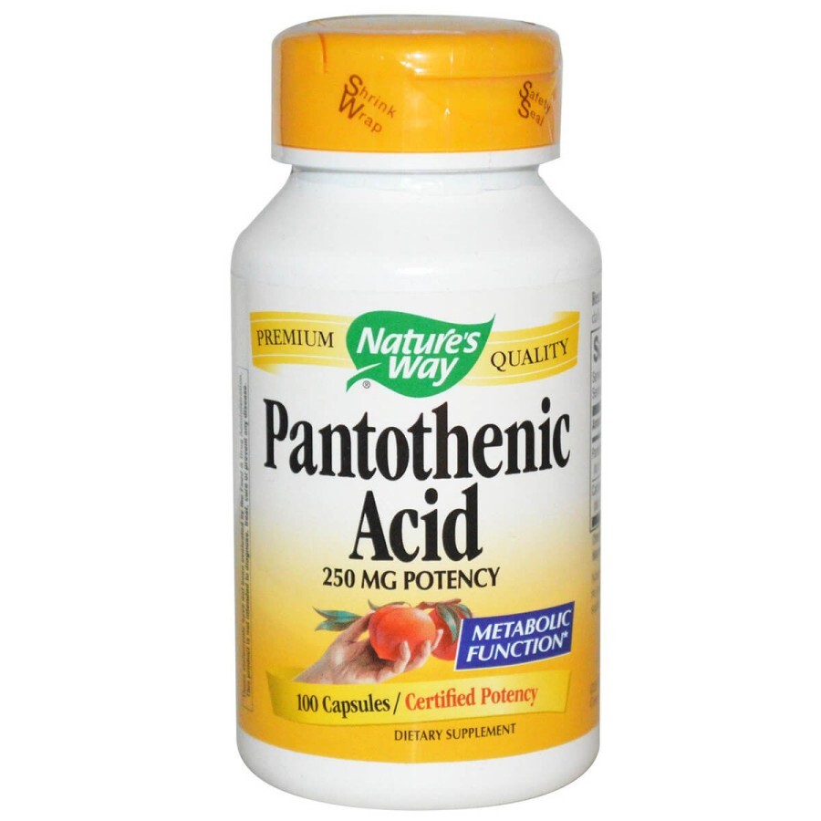 Пантотеновая кислота Pantothenic Acid Nature's Way 250 мг 100 капсул: цены и характеристики
