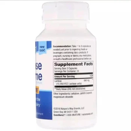 Формула ферменту лактази Lactase Enzyme Formula Nature's Way 100 капсул: ціни та характеристики