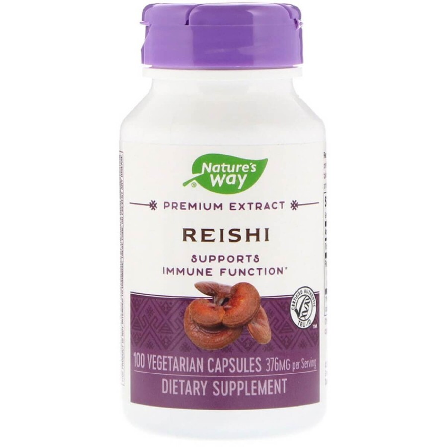 Гриби Рейши Reishi Standardized Nature's Way 376 mg 100 капсул: ціни та характеристики