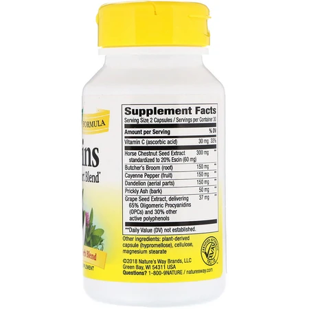 Поддержка вен Leg Veins Support Blend Nature's Way 60 капсул: цены и характеристики