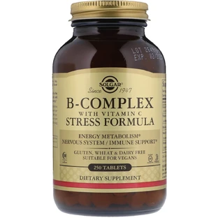 Стрес Формула В-Комплекс + Вітамін С B-Complex with Vitamin З Solgar 250 таблеток