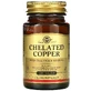 Хелатная медь Chelated Copper Solgar 100 таблеток