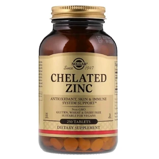 Цинк хелат Chelated Zinc Solgar 250 таблеток
