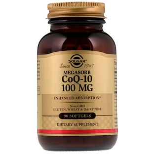 Коензим Q-10 (Megasorb CoQ-10) 100 mg Solgar 90 гелевих капсул