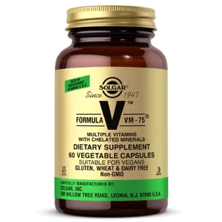 Мультивитамины Formula VM-75 Solgar 60 вегетарианских капсул