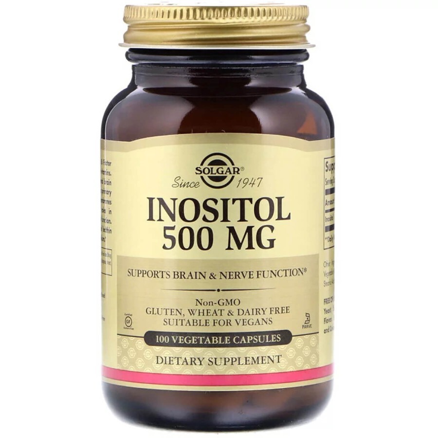 Инозитол (В8) Inositol Solgar 500 мг 100 вегетарианских капсул: цены и характеристики
