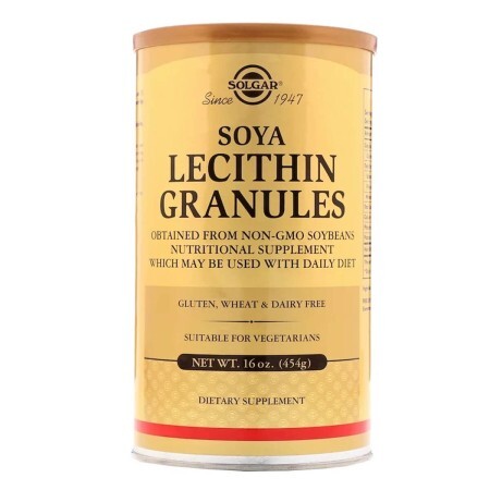 Соєвий лецитин в гранулах Soya Lecithin Granules Solgar 454 гр.