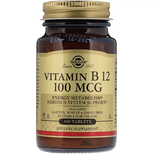 Вітамін В12 (Ціанокобаламін) Vitamin B12 Solgar 100 мкг 100 таблеток