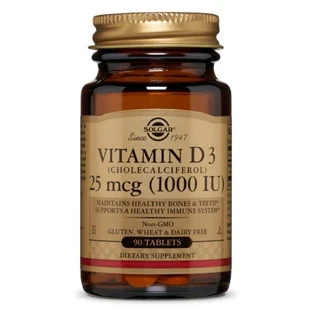 Вітамін D3 Cholecalciferol 25 мкг 1000 МО Solgar 90 таблеток