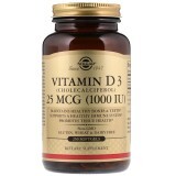 Вітамін D3 1000 МО Solgar 250 желатинових капсул