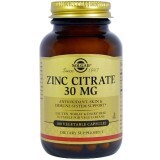 Цинк цитрат 30 мг Zinc Citrate Solgar 100 вегетаріанських капсул