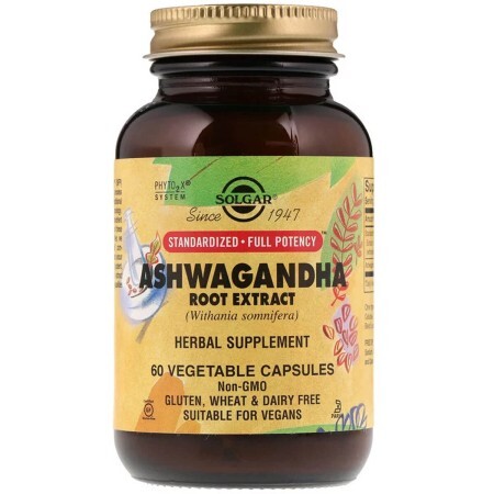Ашваганда (Екстракт кореня) Ashwagandha Root Extract Solgar 60 капсул