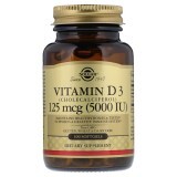 Вітамін D3 5000 МО (125 мкг) Solgar 100 желатинових капсул