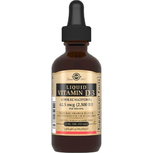 Витамин D3 Liquid Vitamin D3 Solgar 5000 МЕ 59 мл (апельсиновый вкус)