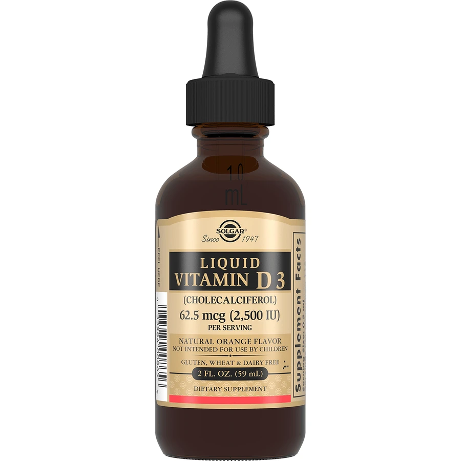 Витамин D3 Liquid Vitamin D3 Solgar 5000 МЕ 59 мл (апельсиновый вкус): цены и характеристики