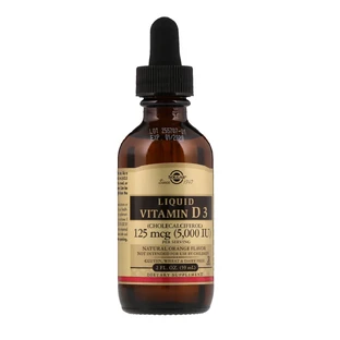 Витамин D3 Liquid Vitamin D3 Solgar 5000 МЕ 59 мл (апельсиновый вкус)