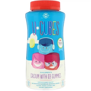 Кальцій з D3 для Дітей U-Cubes Children's Calcium With D3 Solgar 120 жувальних цукерок