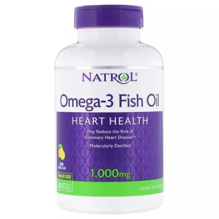 Омега-3 Риб'ячий Жир 1000 мг Omega-3 Fish Oil Natrol 150 желатинових капсул