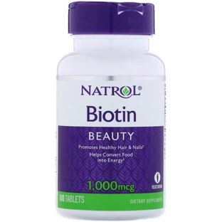 Біотин Biotin Natrol 1000 мкг 100 таблеток
