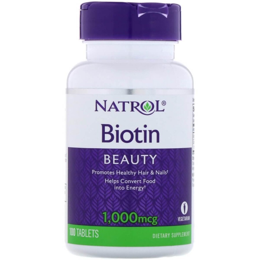 Биотин Biotin Natrol 1000 мкг 100 таблеток: цены и характеристики