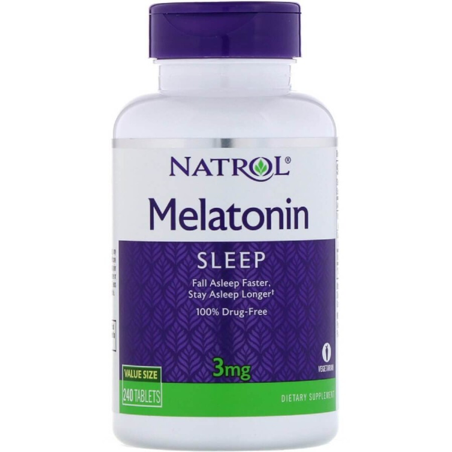 Мелатонін Melatonin 3 мг Natrol 240 таблеток: ціни та характеристики