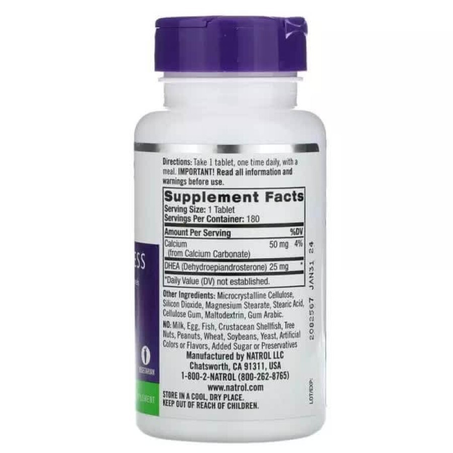 Дегідроепіандростерон 25 мг DHEA Natrol 180 таблеток: ціни та характеристики