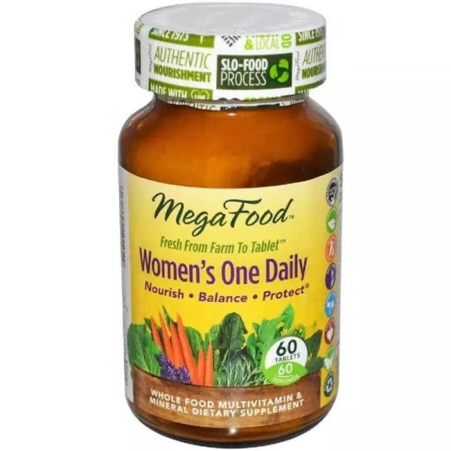 Мультивітаміни для жінок Women's One Daily MegaFood 60 таблеток: ціни та характеристики