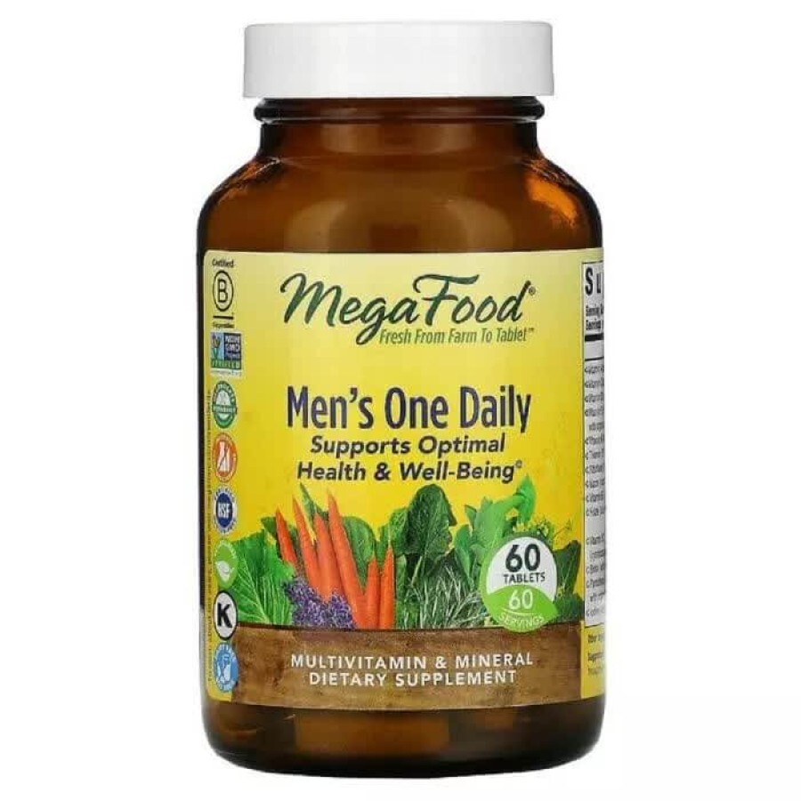 Мультивітаміни для чоловіків Men's One Daily MegaFood 60 таблеток: ціни та характеристики