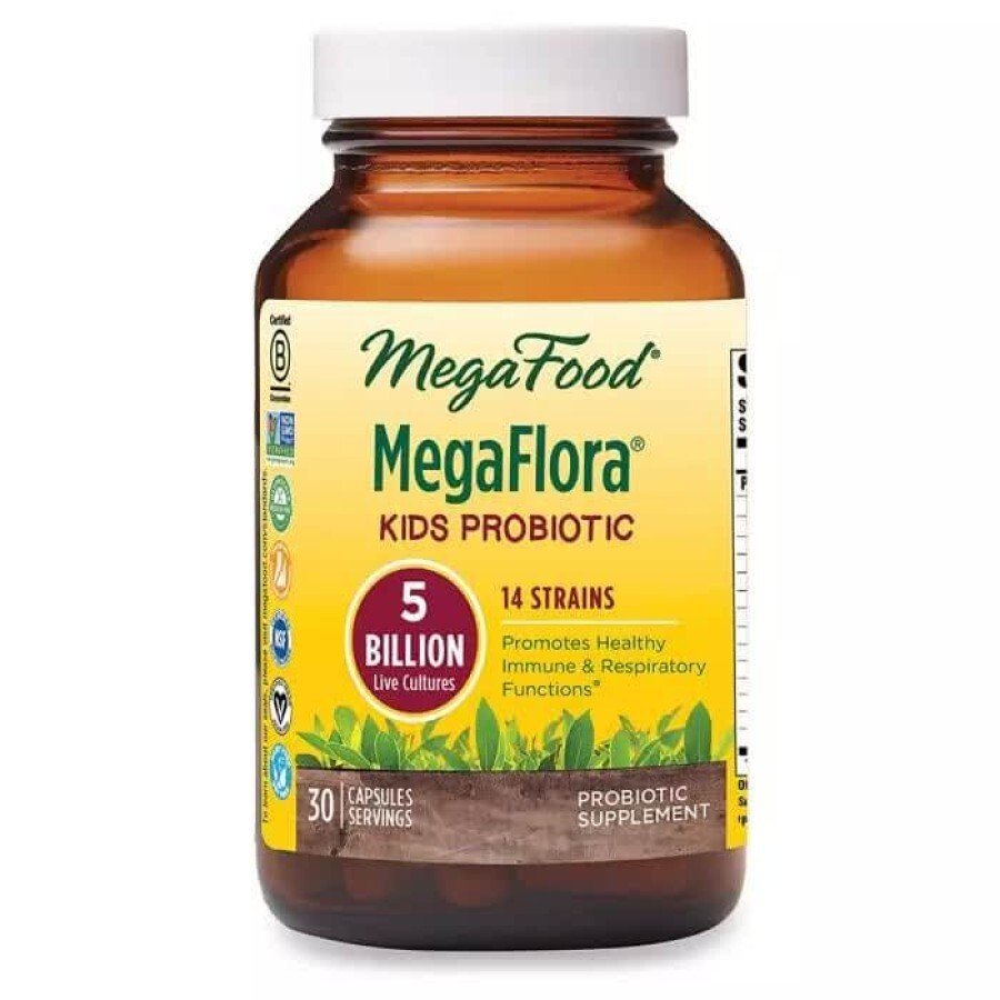 Пробиотики MegaFlora Kids Probiotic MegaFood 30 капсул: цены и характеристики
