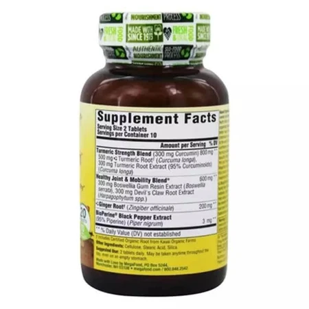 Сила куркумы для суставов Turmeric Strengt for Joint MegaFood 20 таблеток: цены и характеристики