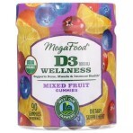 Вітамін D3 1000 МО Wellness смак фруктів MegaFood 90 желейних цукерок: ціни та характеристики