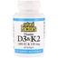 Витамин D3 и К2 Vitamin D3 & K2 Natural Factors 60 гелевых капсул
