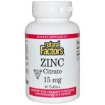 Цитрат цинку Zinc Citrate Natural Factors 15 мг 90 таблеток: ціни та характеристики